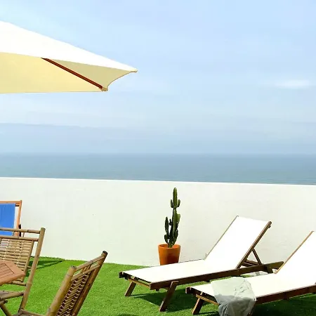 Lägenhet Boutique W Sea View And Private Rooftop Terace Nazaré